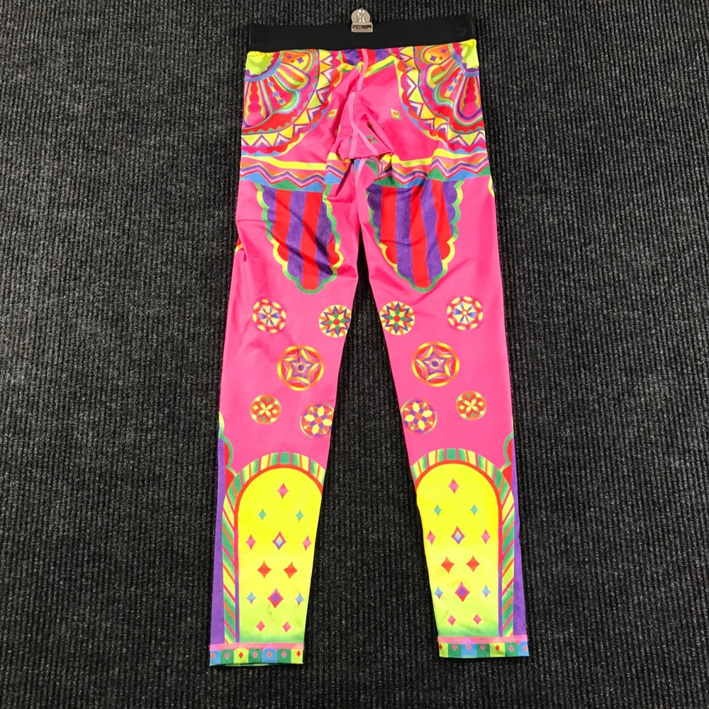 Nike Dri-FIT Womens Small Pink Psychedelic Geometric Print Athletic Leggings - Picture 4 of 9